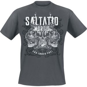 Saltatio Mortis Twin Skulls Tričko charcoal