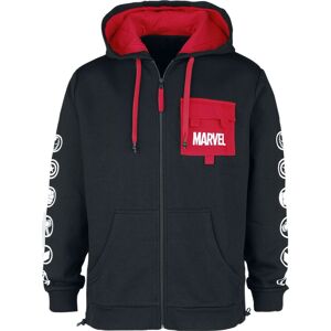 Marvel Logos Mikina s kapucí na zip černá