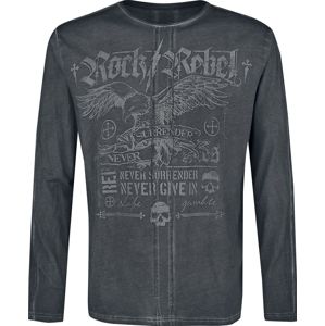 Rock Rebel by EMP Košile s dlouhými rukávy s detailními potisky tricko s dlouhým rukávem černá