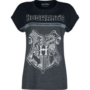 Harry Potter Hogwarts Dámské tričko skvrnitá černá / šedá