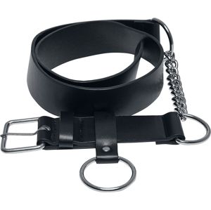 Urban Classics Chain Imitation Leather Belt Opasky černá