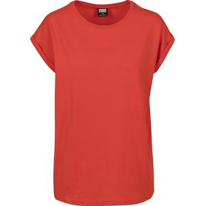 Urban Classics Ladies Extended Shoulder Tee Dámské tričko cervená/oranžová