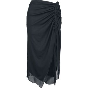 Banned Alternative Síťovinová sukně Umbra s volánem Sukně černá