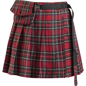 Banned Alternative Check It Out Skirt Hearts sukne červená