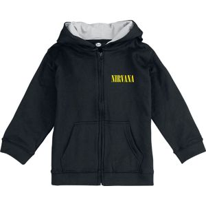Nirvana Metal-Kids - Smiley detská mikina s kapucí na zip černá