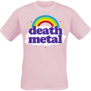 Goodie Two Sleeves Death Metal Rainbow Tričko růžová