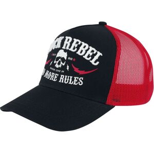 Rock Rebel by EMP Baseballová čepice No More Rules Baseballová kšiltovka cerná/cervená
