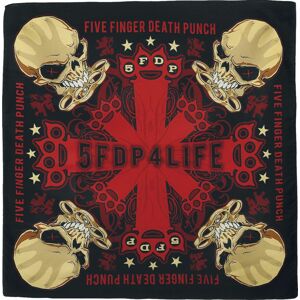 Five Finger Death Punch FFDP 4 Life - Bandana Bandana - malý šátek cerná/cervená