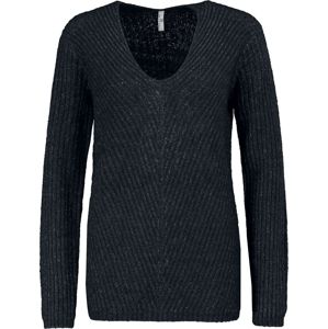 Sublevel Ladies Knit Long Sleeve Dívcí svetr černá