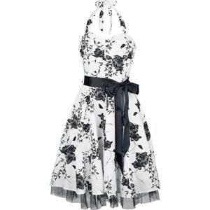 H&R London Floral Long Dress Šaty bílá/cerná
