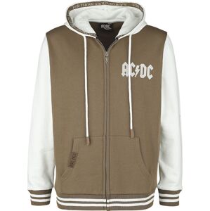 AC/DC EMP Signature Collection Mikina s kapucí na zip Špinavě bílá / hnědá