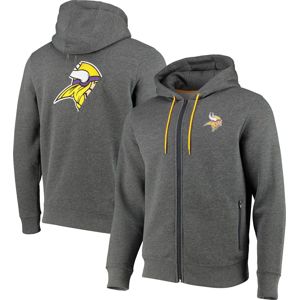 NFL Minnesota Vikings Mikina s kapucí na zip šedá