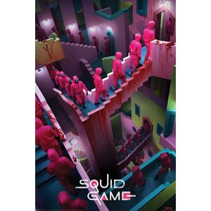 Squid Game Crazy Stairs plakát vícebarevný