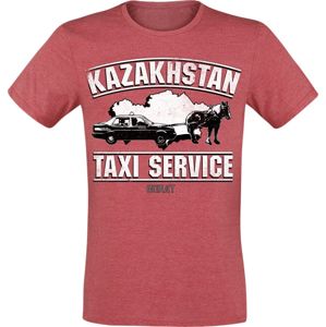 Borat Kazakhstan Taxi Sevice Tričko směs červené