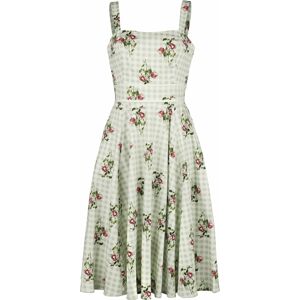 H&R London Šaty s kruhovou suknou Sarina Šaty bílá/šedá