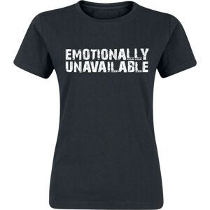Sprüche Emotionally Unavailable Dámské tričko černá