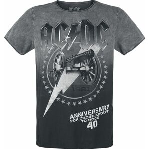 AC/DC For Those About To Rock 40th Anniversary Tričko šedá/cerná