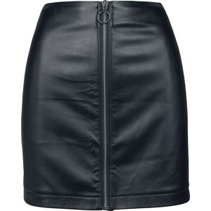 Urban Classics Dámská sukně z imitace kůže se zipem mini sukně černá
