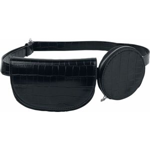Urban Classics Croco Synthetic Leather Double Beltbag Ledvinka černá