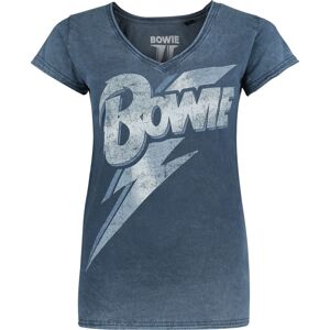 David Bowie Lightning Bolt Dámské tričko modrá