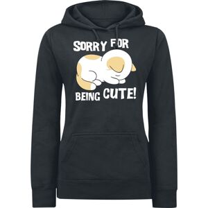 Tierisch Sorry For Being Cute! Dámská mikina s kapucí černá