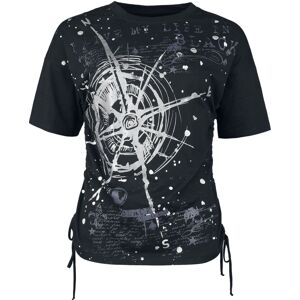 Black Premium by EMP Tričko s lesklým, střibrným potiskem na přední straně Dámské tričko černá