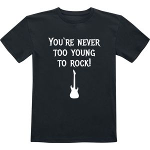 Sprüche Kids - You're Never Too Young To Rock! detské tricko černá