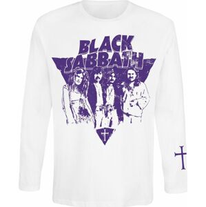 Black Sabbath Triangle Logo Tričko s dlouhým rukávem bílá