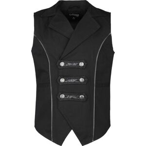 Gothicana by EMP Vest with Faux Leather Straps Vesta černá