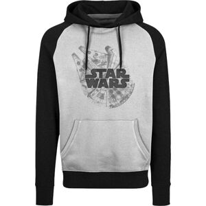 Star Wars Das Erwachen der Macht - Millennium Falcon - Logo Mikina s kapucí cerná/šedá