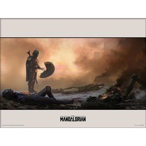 Star Wars The Mandalorian - Meet Zarámovaný obraz vícebarevný