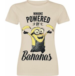 Minions Powered by Bananas Dámské tričko písková