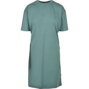 Urban Classics Ladies Organic Oversized Slit Tee Dress Šaty zelená