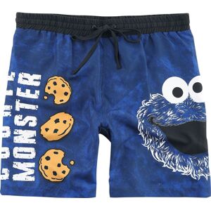 Sesame Street Cookie Monster - Face Pánské plavky modrá