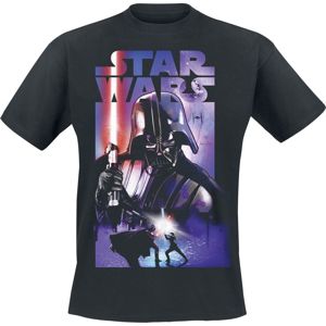 Star Wars Episode 4 - Vader Retro Poster Tričko černá