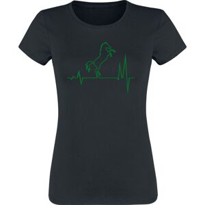 Tierisch EKG - Pferd Dámské tričko černá