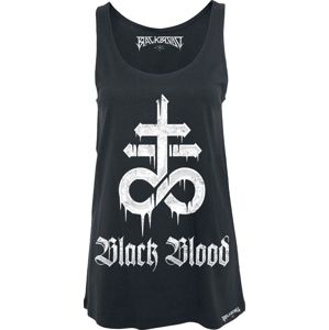 Black Blood Leviathan Cross dívcí top černá
