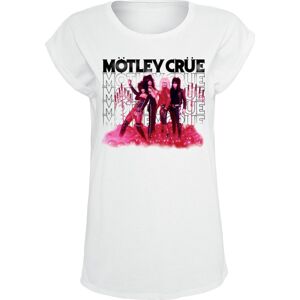 Mötley Crüe Group Montage Pink Dámské tričko bílá