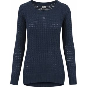 Urban Classics Ladies Long Wideneck Sweater Dámnský svetr námořnická modrá