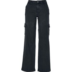 Urban Classics Dámské, denimové kapsáče s vysokým pásem Dámské džíny černá