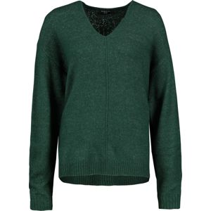 Sublevel Dámský pulovr s Véčkovým výstřihem Dámnský svetr tmave zelená