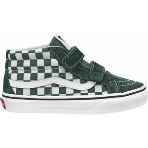 Vans UY SK8-Mid Reissue V - Checkerboard Dětské boty zelená/bílá