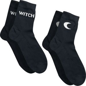Pamela Mann Ponožky Witch & Moon Ponožky cerná/bílá