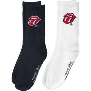The Rolling Stones Logo-Socken - 2er Pack Ponožky cerná/bílá