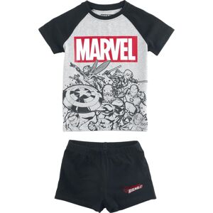 Marvel Kids - Avengers Dětská pyžama cerná/šedá